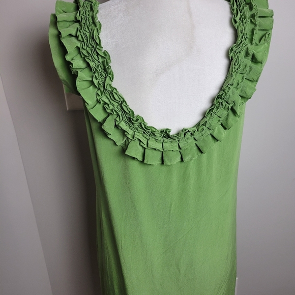 Tibi New York Silk Dress Size 8 Green - Picture 8 of 14